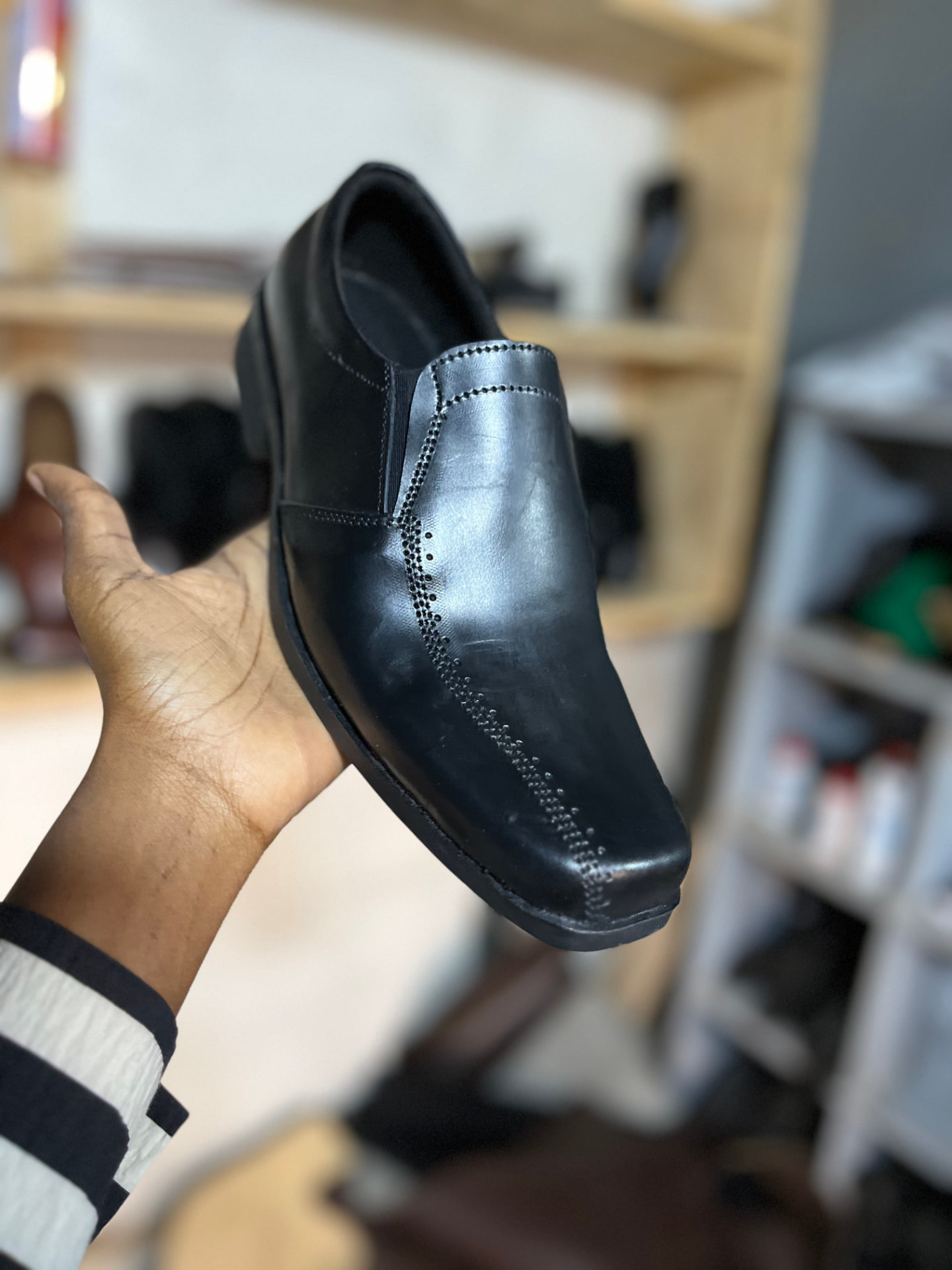 Black Artisan Slip-On — leather shoe by Fiti Soles