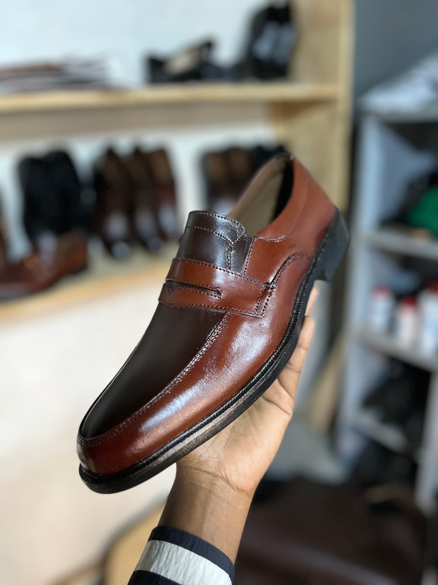 Two-Tone Monk Strap — leather shoe by Fiti Soles
